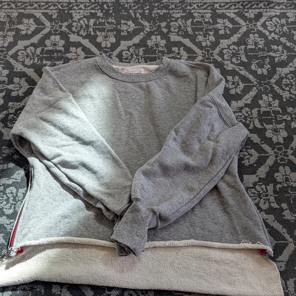 Etienne Marcel Denim High Low Gray Sweater
